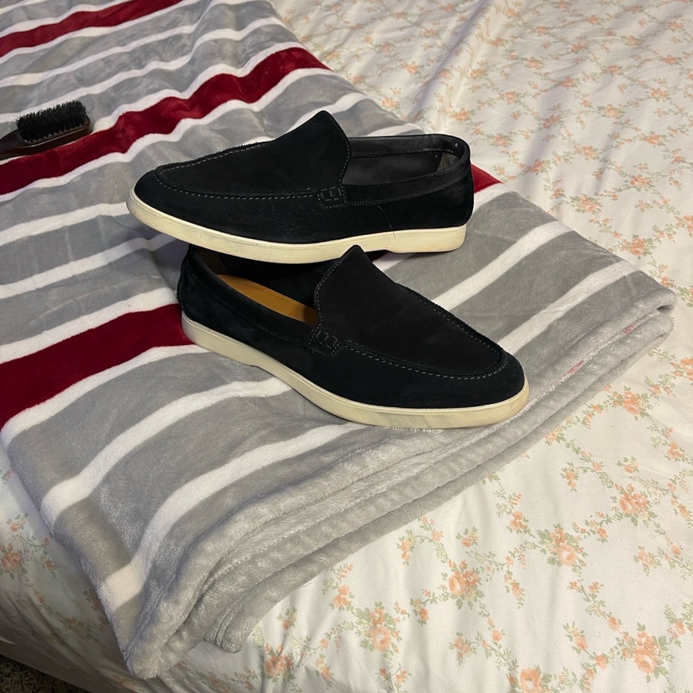 Massimo Dutti Dark Suede Slip-Ons